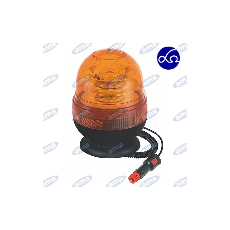 LAMPEGGIANTE A LED BASE MAGNETICA 12-24V 16 LED A 3W