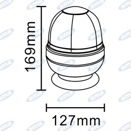 GIROFARO ALOGENO 12V BASE MAGNETICA