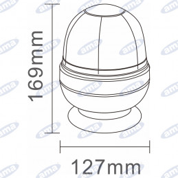 LAMPEGGIANTE A LED BASE MAGNETICA 12-24V 16 LED A 3W