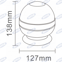 LAMPEGGIANTE A LED BASE MAGNETICA 12-24V 16W