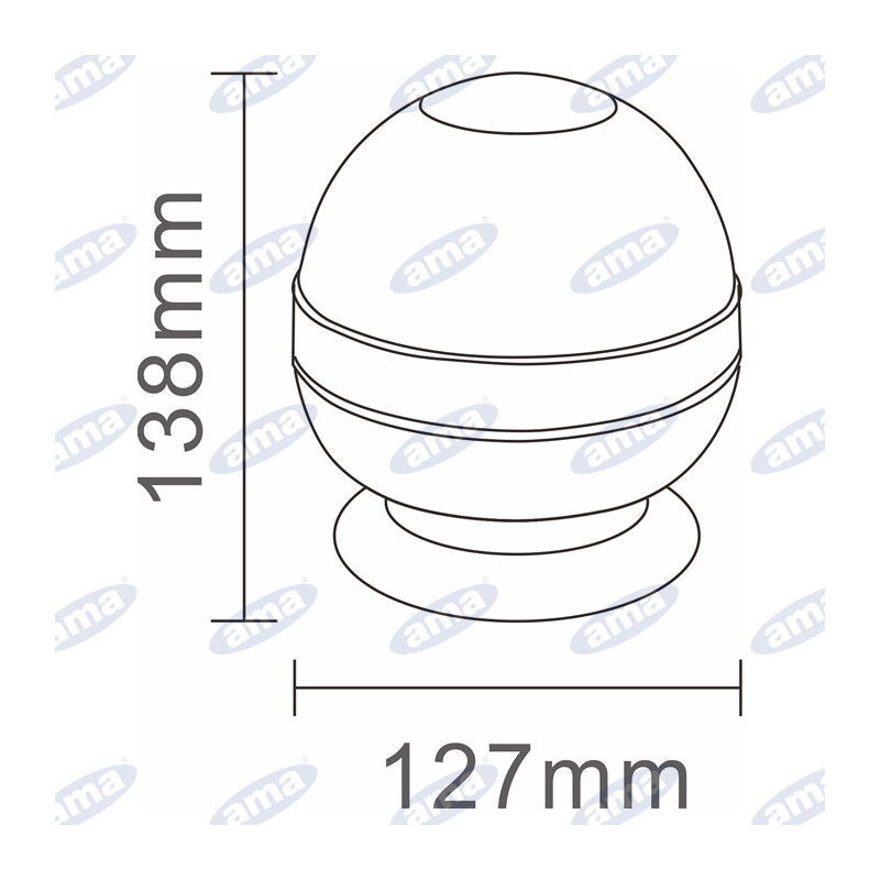 JBM GIROFARO LED Warnleuchte | 12-24V Mit Flexibler Basis | Für Fahrzeuge & Sicherheit