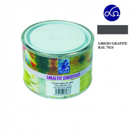SMALTO SINTETICO LUCIDO (LACK 82)- ml.375 grigio grafite RAL 7024 (FEUDO) (CDF03922) )