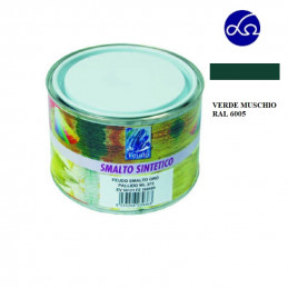 SMALTO SINTETICO LUCIDO (LACK 82)- ml.375 verde muschio RAL 6005 (FEUDO) (CDF03941) ()