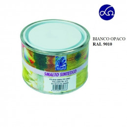 SMALTO SINTETICO OPACO (LACK 90)- ml.375 bianco opaco RAL 9010 (FEUDO) (CDF03915) ()