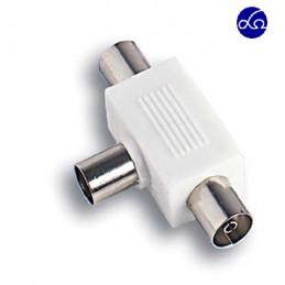 ADATTATORE DOPPIO COASSIALE TV FME SPINA - PRESE 2 MM 9,5 OHM 75