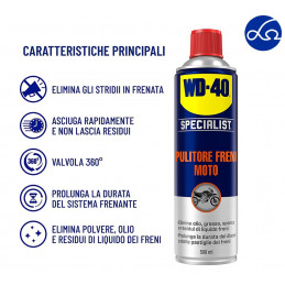 Lubrificante WD-40 Pulitore Freni Moto 500 ml