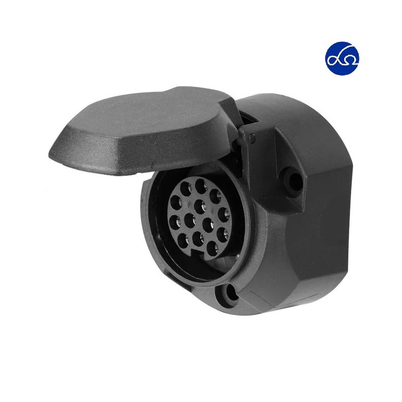 Presa 13 poli 12V in plastica/serrafilo