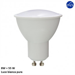 Lampada led Spotlight GU10 8W Luce bianca pura