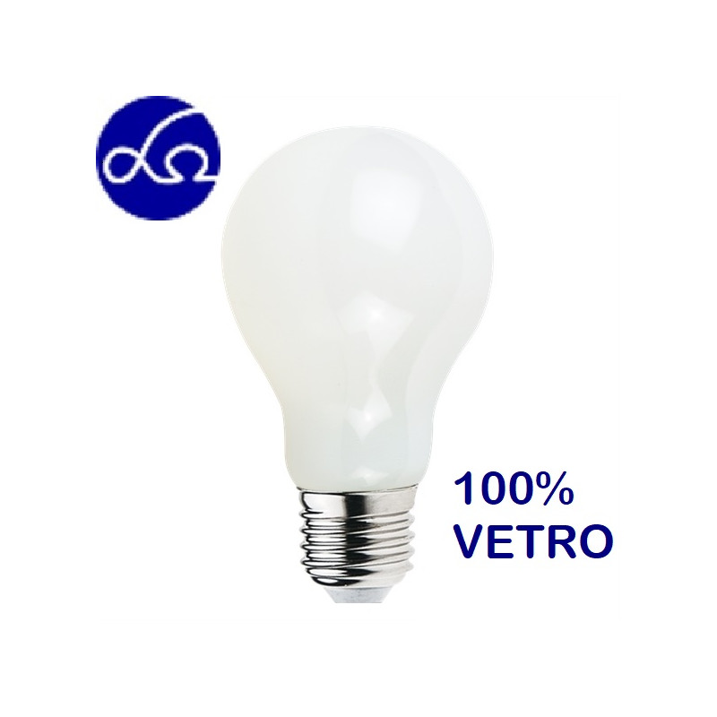 Lampada led E27 13W A68 filamento vetro luce bianca pura