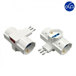 Adattatore 3 posti 10/16A...