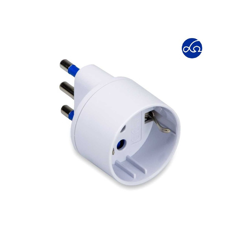 ADATTATORE SCHUKO SPINA 16A BIANCO 051B