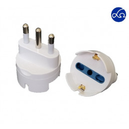 ADATTATORE BIPASSO 10/16A + SCHUKO SPINA 2P+T 16A 250V