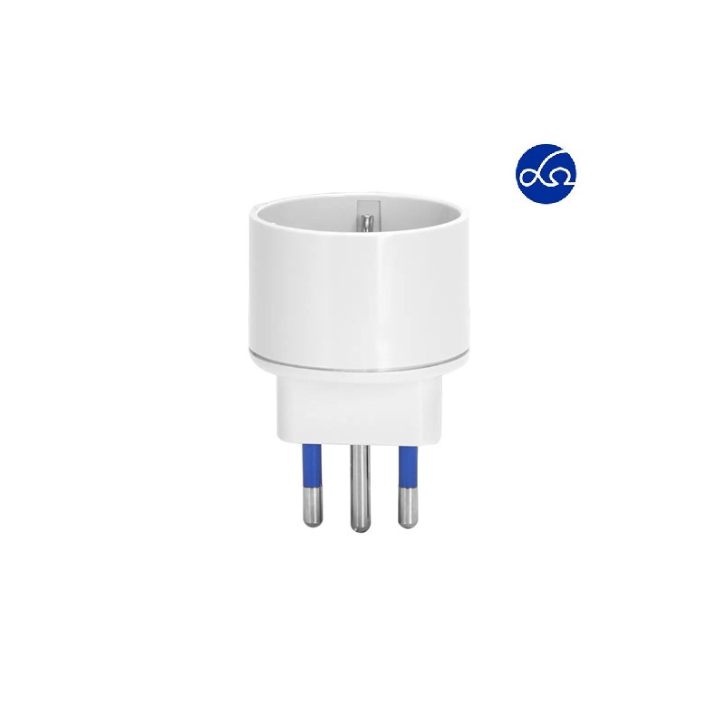 ADATTATORE SCHUKO SPINA 10A BIANCO 050B