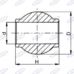 ROTULA SUPERIORE CAT.2 Ø50X51XØ25,4