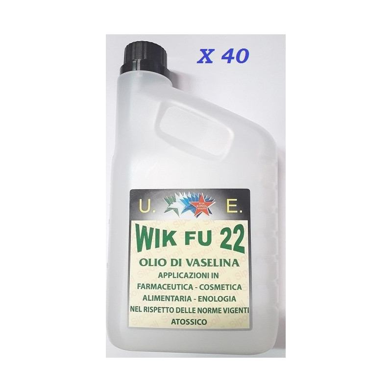 OLIO DI VASELINA LT.1 FU 22 USO ENOLOGICO PEZZI 40 OLIO DI VASELINA LT.1 FU 22 USO ENOLOGICO PEZZI 40