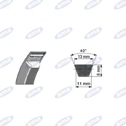 CINGHIA TRAPEZOIDALE B93. CONFEZIONE DA 3 PEZZI