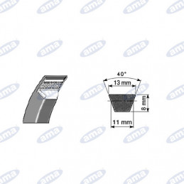 CINGHIA TRAPEZOIDALE B84 PEZZI 3