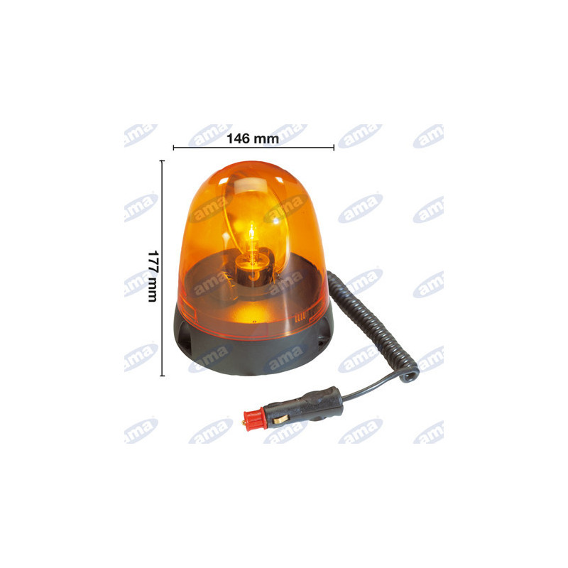 GIROFARO A BASE MAGNETICA 12 V. 1PEZZO GIROFARO A BASE MAGNETICA 12 V. 1PEZZO
