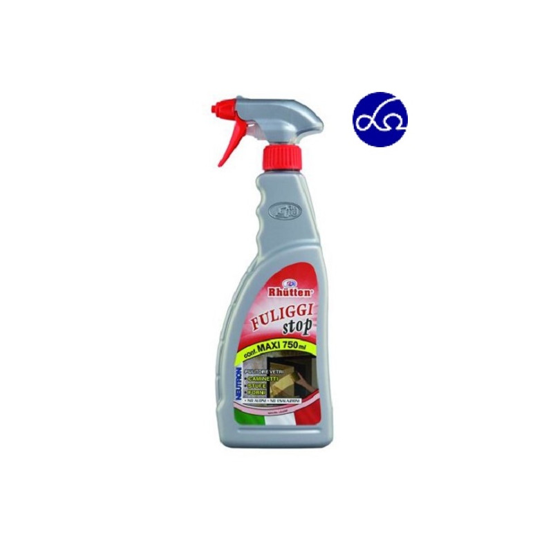 Rhutten 3 x Spray Detergente Sgrassatore Pulitore Anti Fuliggine FULIGGI  Stop 750 ml + Guanto Lavaggio Lana Vulcanizzato in Omaggio - per Pulizia Vetri  Camini Forni Stufe Via Cenere - Made in Italy