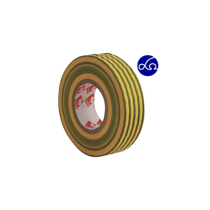 NASTRO PVC ISOLANTE SCAPA GIALLO VERDE MM.19 ML25 NASTRO PVC ISOLANTE SCAPA GIALLO VERDE MM.19 ML25