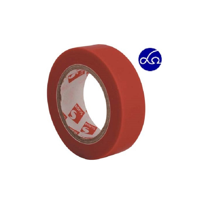 NASTRO PVC ISOLANTE SCAPA ROSSO MM 19 ML 25 NASTRO PVC ISOLANTE SCAPA ROSSO MM 19 ML 25